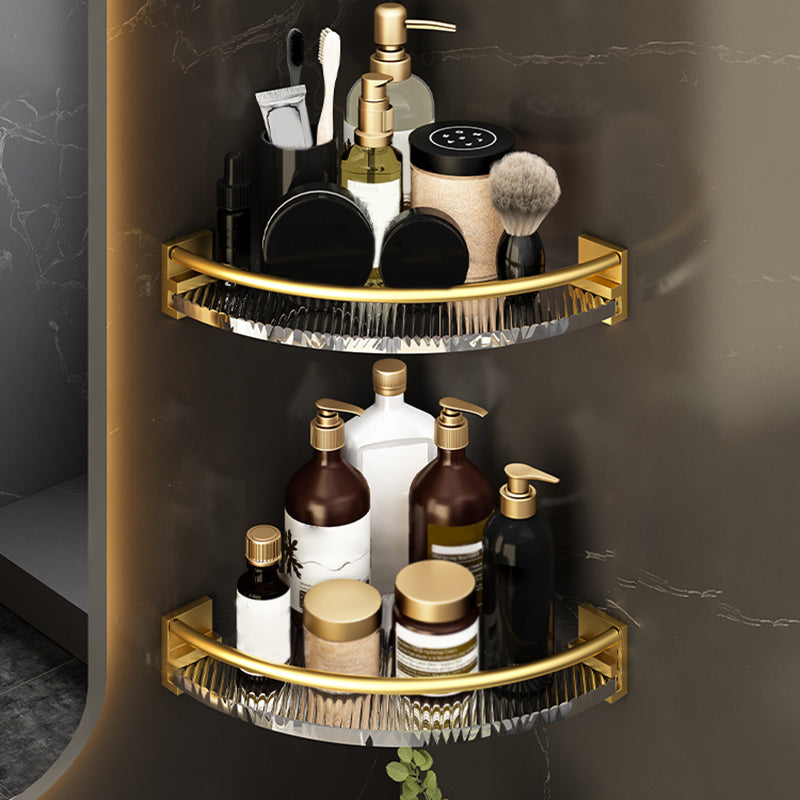 6 Piece Bathroom Accessory Set in Gold Metal Bath Hardware Set