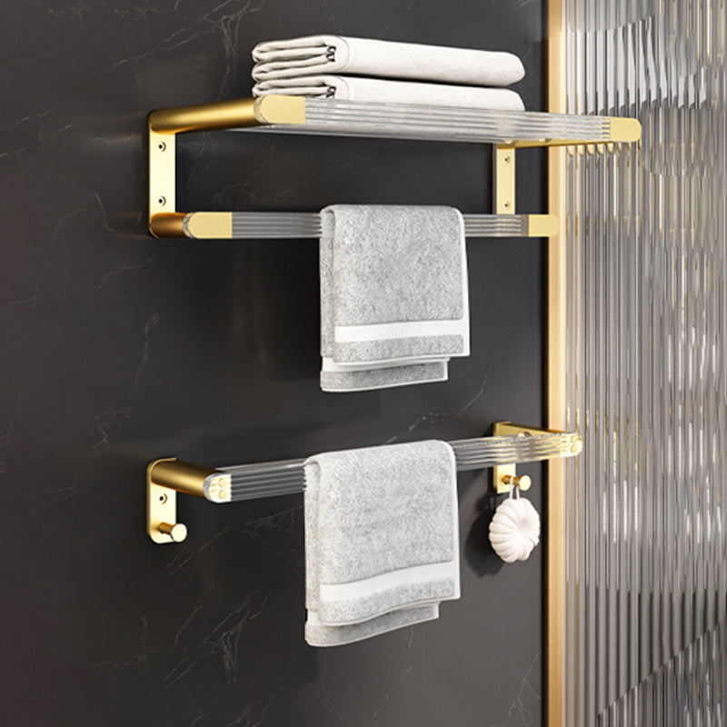 6 Piece Bathroom Accessory Set in Gold Metal Bath Hardware Set