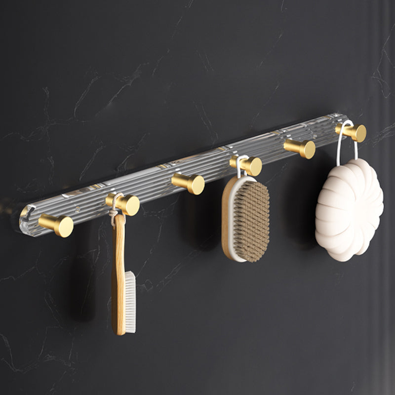 6 Piece Bathroom Accessory Set in Gold Metal Bath Hardware Set