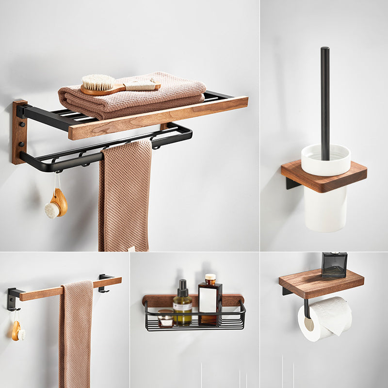 Walnut Bathroom Set Black Metal Bathroom Accessories Hardware Set