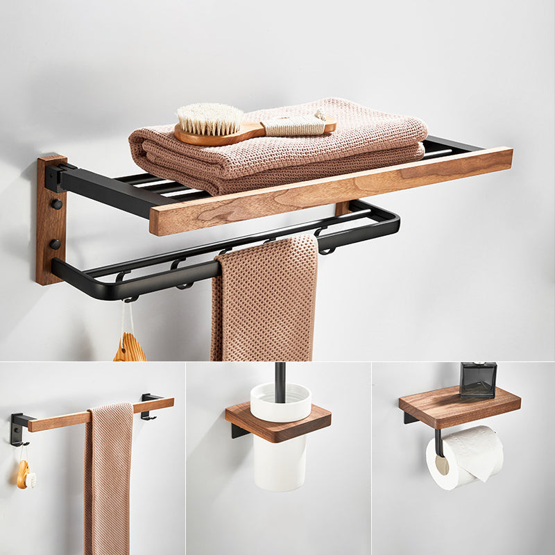 Walnut Bathroom Set Black Metal Bathroom Accessories Hardware Set