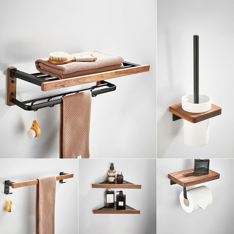 Walnut Bathroom Set Black Metal Bathroom Accessories Hardware Set