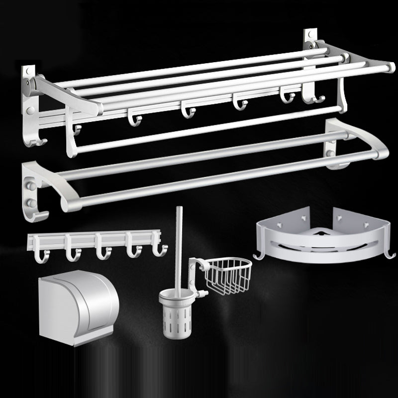 Modern Bathroom Accessories Hardware Set Silver Bathroom Accessory Kit