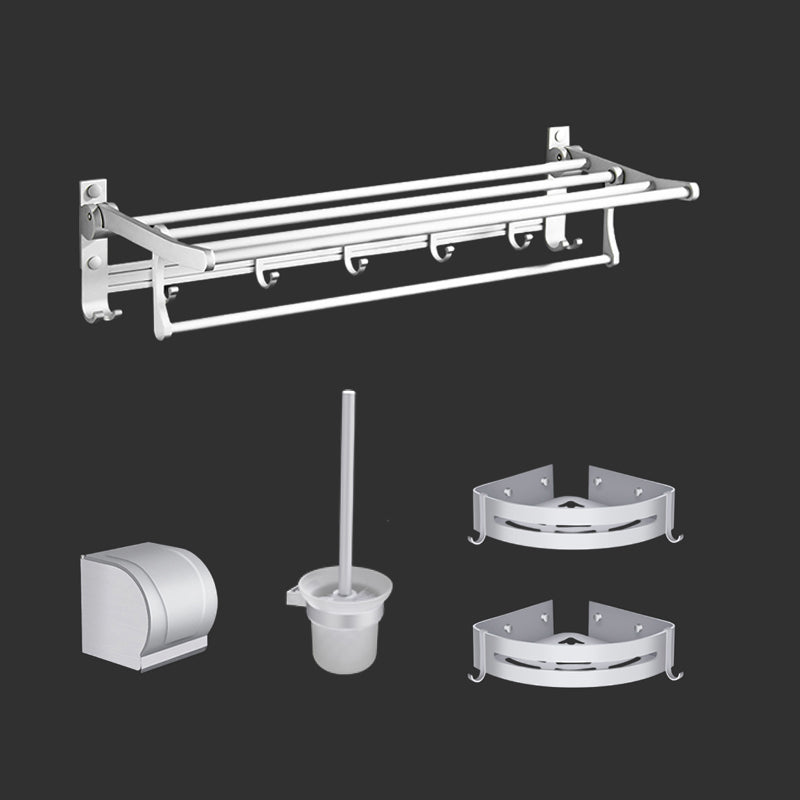 Modern Bathroom Accessories Hardware Set Silver Bathroom Accessory Kit
