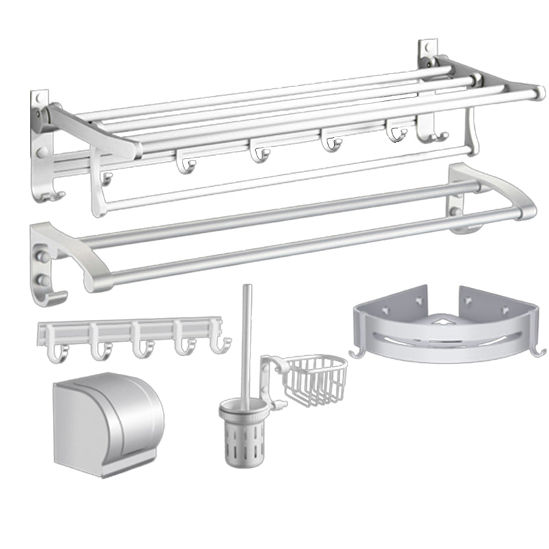 Modern Bathroom Accessories Hardware Set Silver Bathroom Accessory Kit