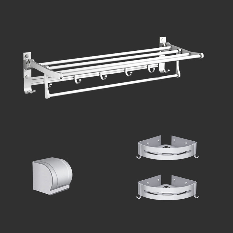 Modern Bathroom Accessories Hardware Set Silver Bathroom Accessory Kit