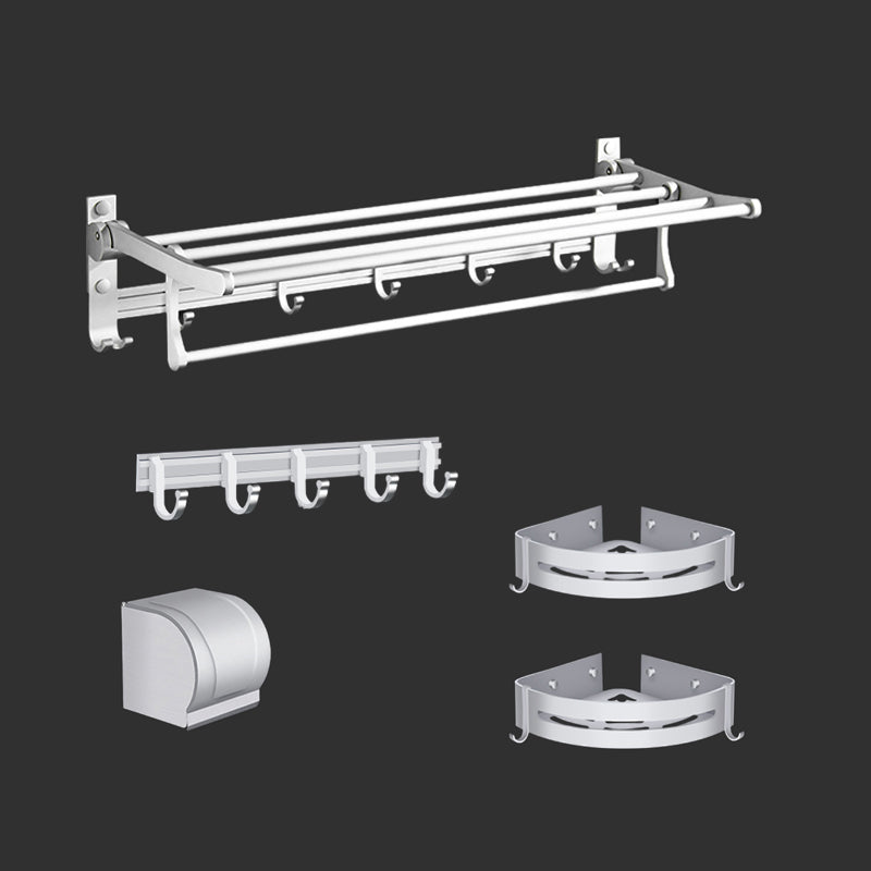 Modern Bathroom Accessories Hardware Set Silver Bathroom Accessory Kit