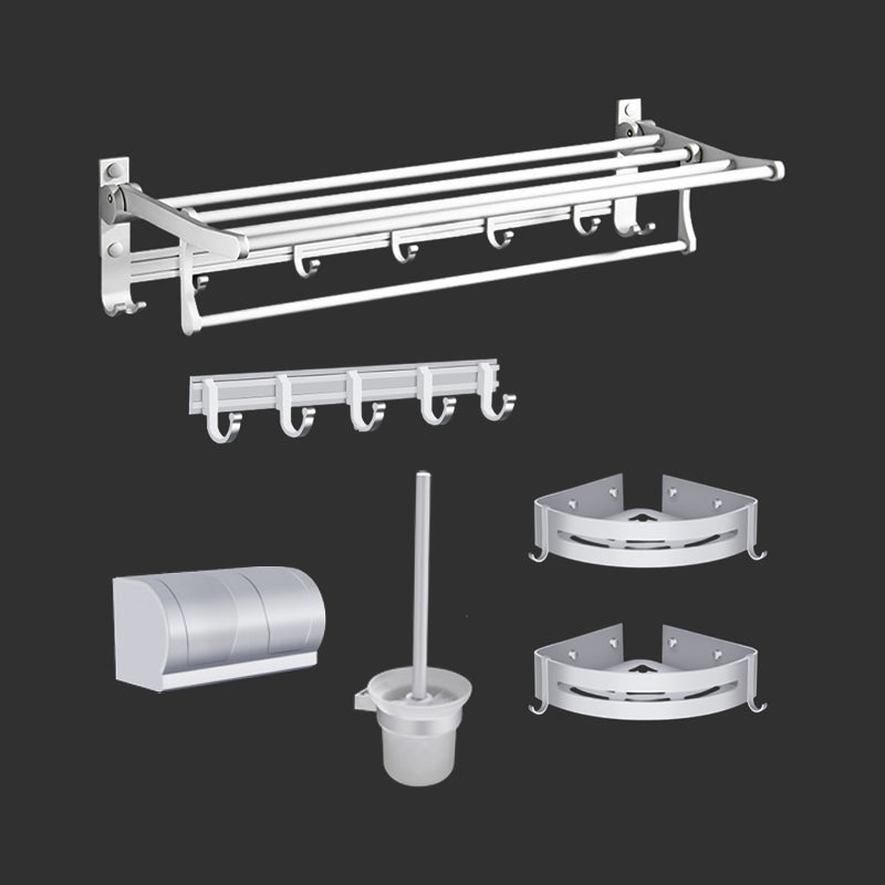 Modern Bathroom Accessories Hardware Set Silver Bathroom Accessory Kit