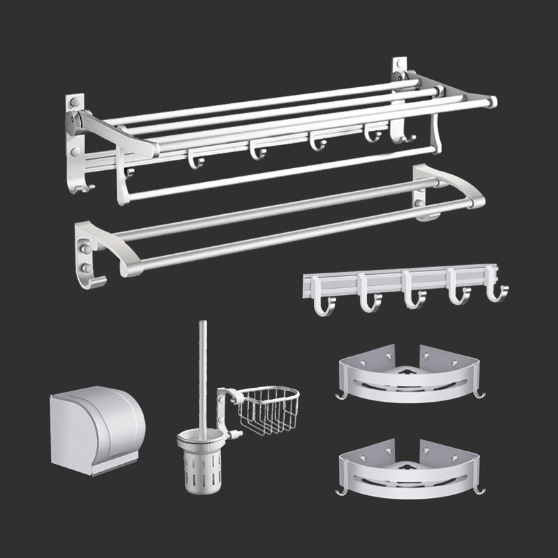 Modern Bathroom Accessories Hardware Set Silver Bathroom Accessory Kit
