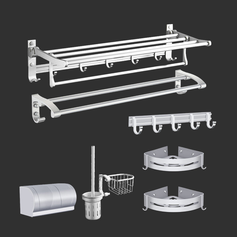 Modern Bathroom Accessories Hardware Set Silver Bathroom Accessory Kit