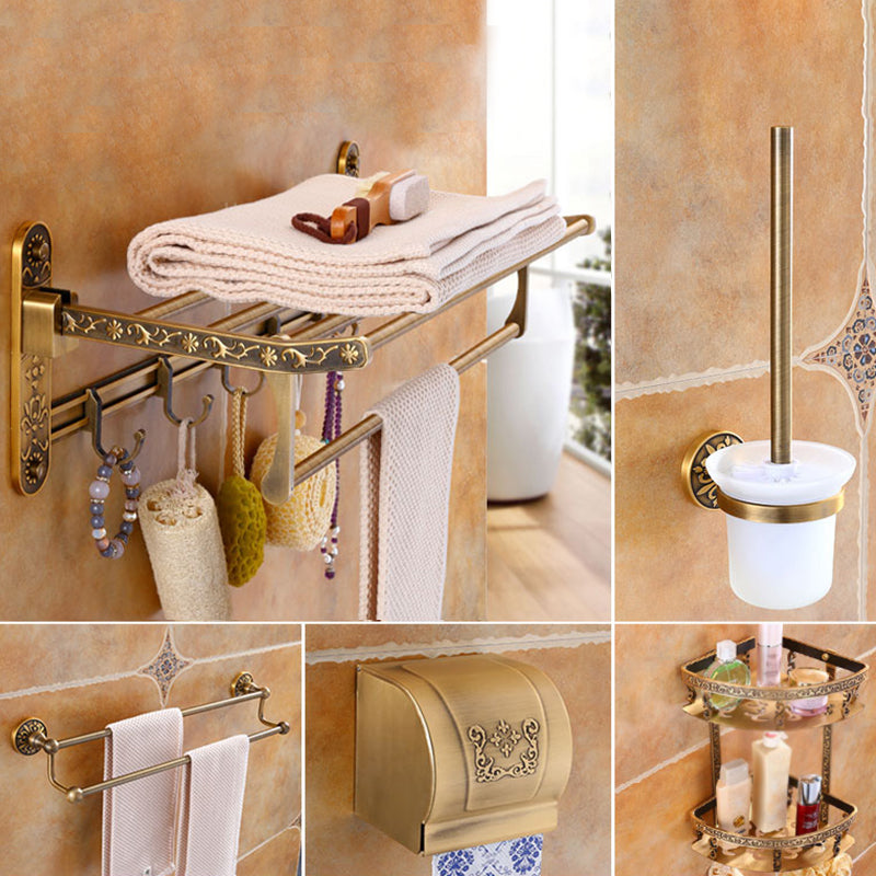 Traditional Vintage Brass Bathroom Accessory As Individual Or As a Set