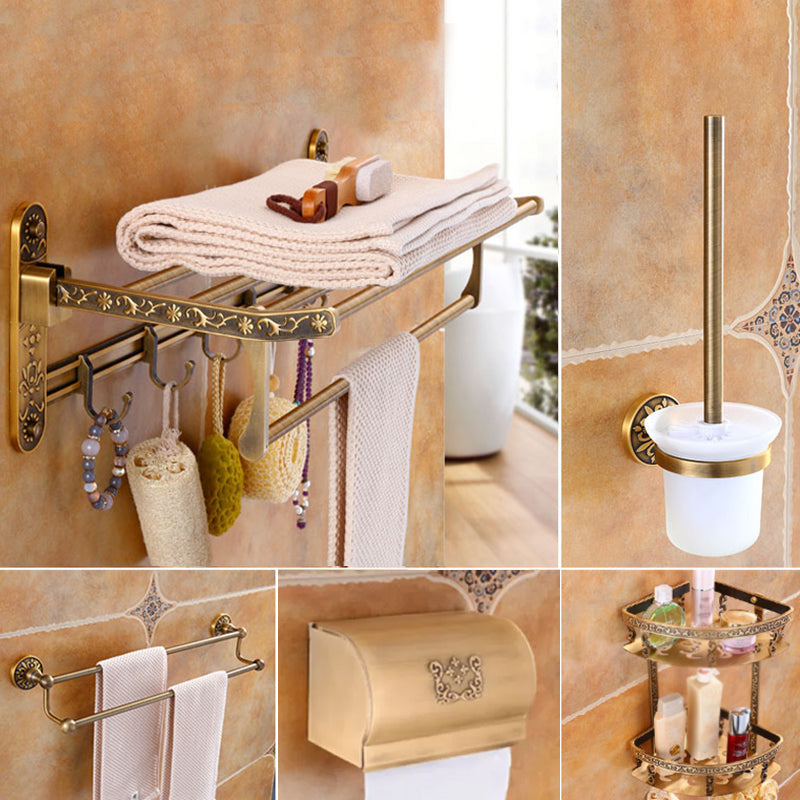 Traditional Vintage Brass Bathroom Accessory As Individual Or As a Set