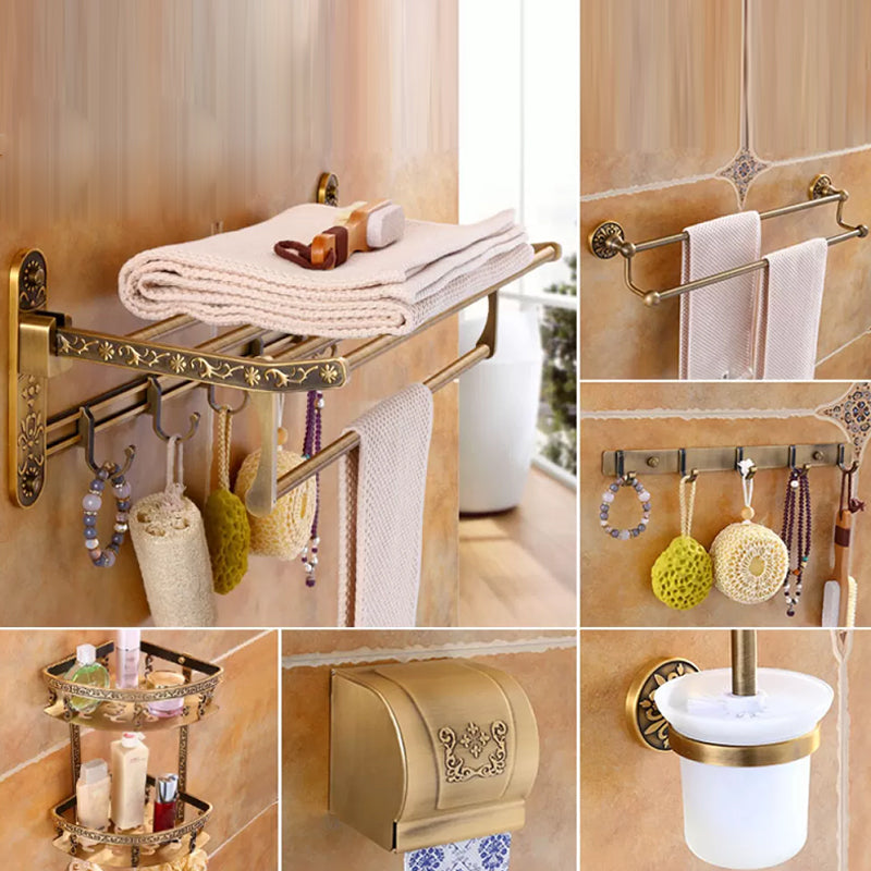 Traditional Vintage Brass Bathroom Accessory As Individual Or As a Set