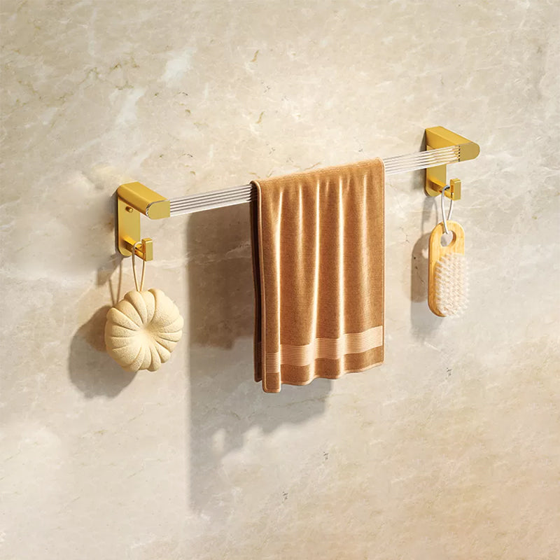 Modern 7-Piece Bathroom Accessory Set Metal Bathroom Set in Gold