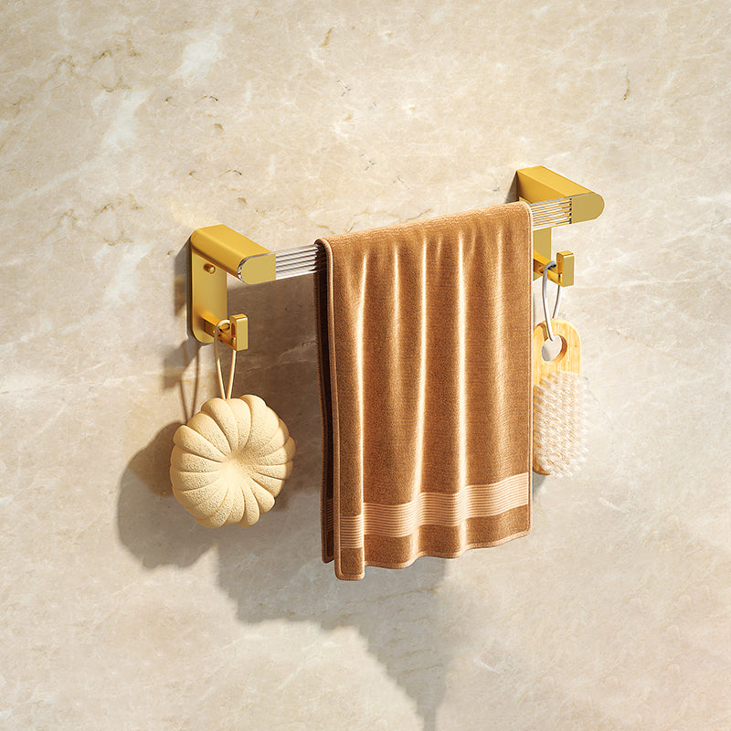 Modern 7-Piece Bathroom Accessory Set Metal Bathroom Set in Gold