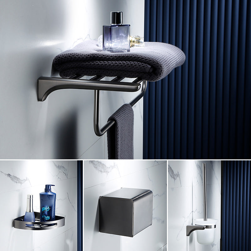 Gray Traditional Bathroom Hardware Set Stainless Steel Bathroom Accessory Kit