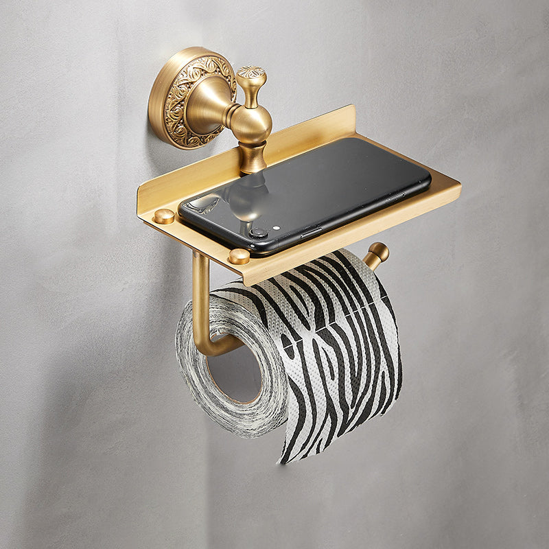 Traditional Brushed Brass Bathroom Accessory As Individual Or As a Set