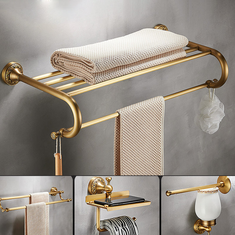Traditional Brushed Brass Bathroom Accessory As Individual Or As a Set