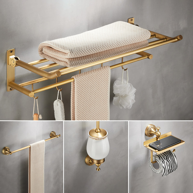 Traditional Brushed Brass Bathroom Accessory As Individual Or As a Set