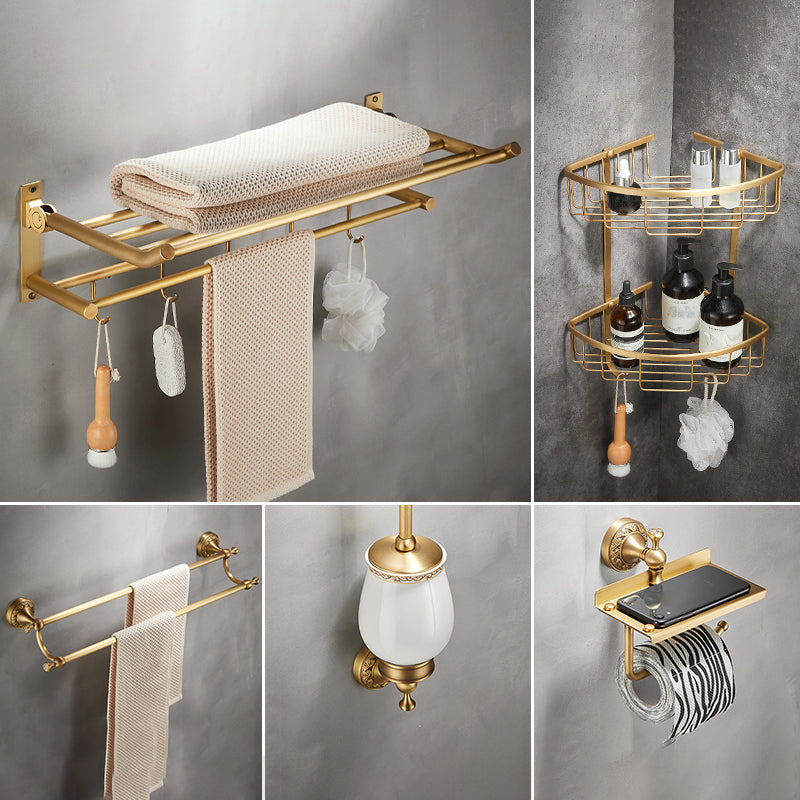 Traditional Brushed Brass Bathroom Accessory As Individual Or As a Set