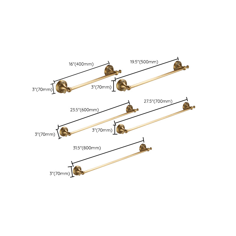 Traditional Brushed Brass Bathroom Accessory As Individual Or As a Set