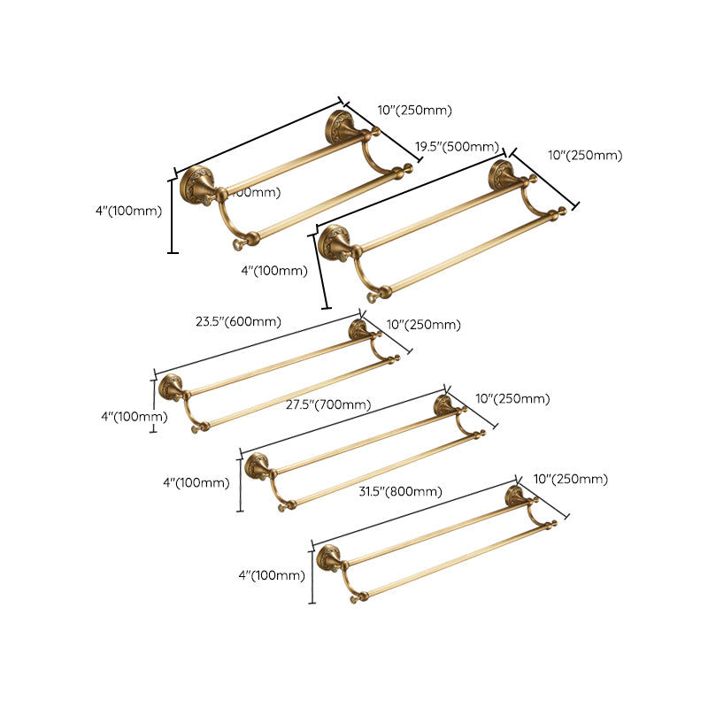 Traditional Brushed Brass Bathroom Accessory As Individual Or As a Set