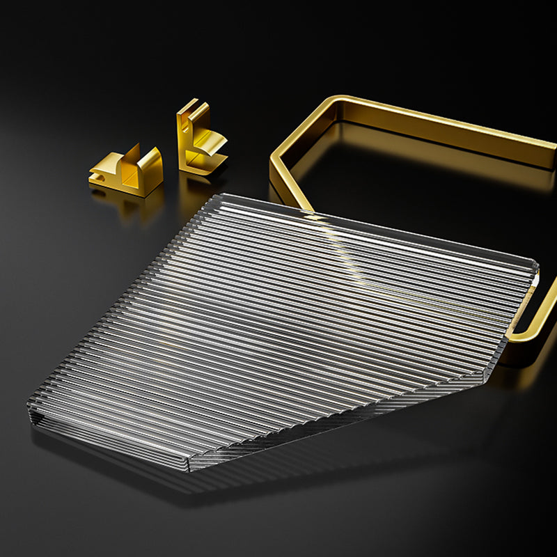 Metal and Acrylic Bathroom Accessory Set Transparent Bathroom Hardware
