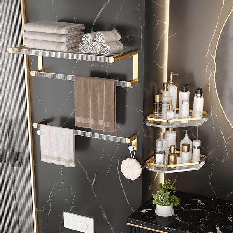 Metal and Acrylic Bathroom Accessory Set Transparent Bathroom Hardware