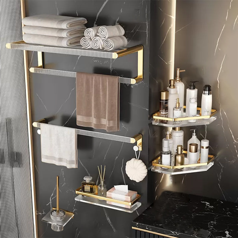 Metal and Acrylic Bathroom Accessory Set Transparent Bathroom Hardware