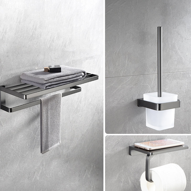 Grey Metal Modern Bathroom Accessory As Individual Or As a Set
