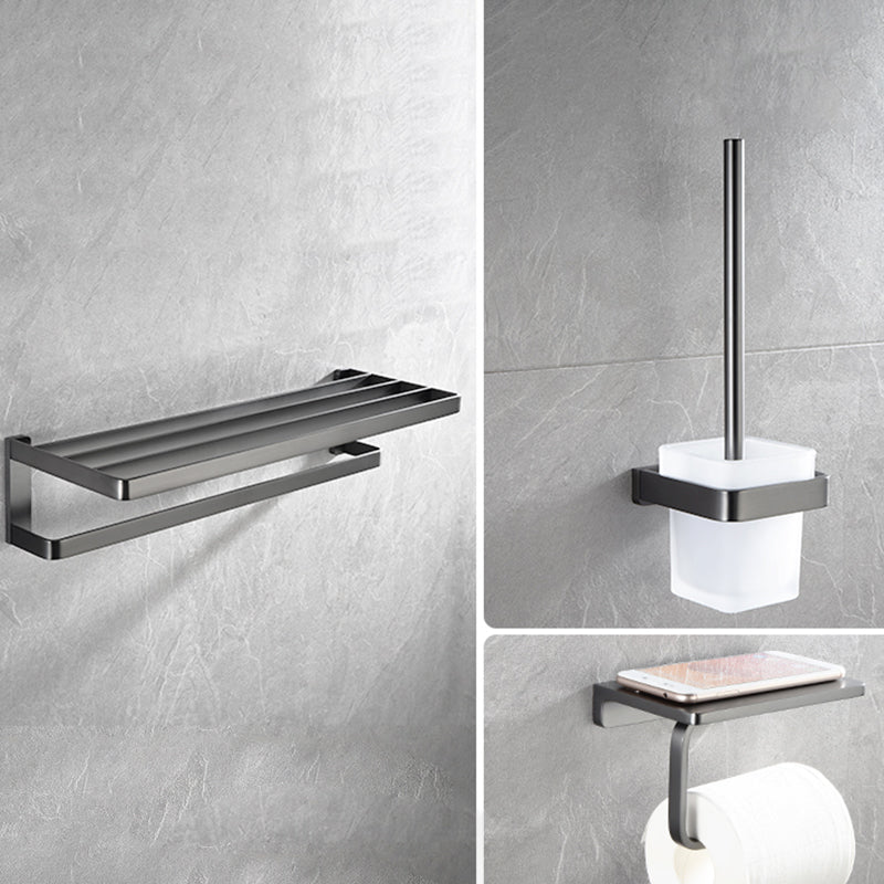 Grey Metal Modern Bathroom Accessory As Individual Or As a Set