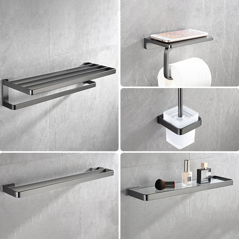 Grey Metal Modern Bathroom Accessory As Individual Or As a Set