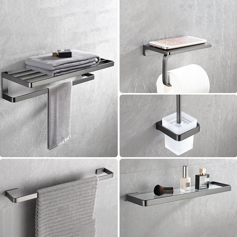 Grey Metal Modern Bathroom Accessory As Individual Or As a Set