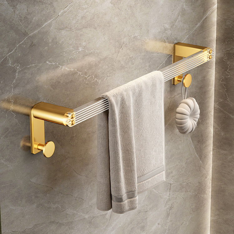 Modern Golden Bathroom Accessory As Individual Or As a Set with Bath Shelf