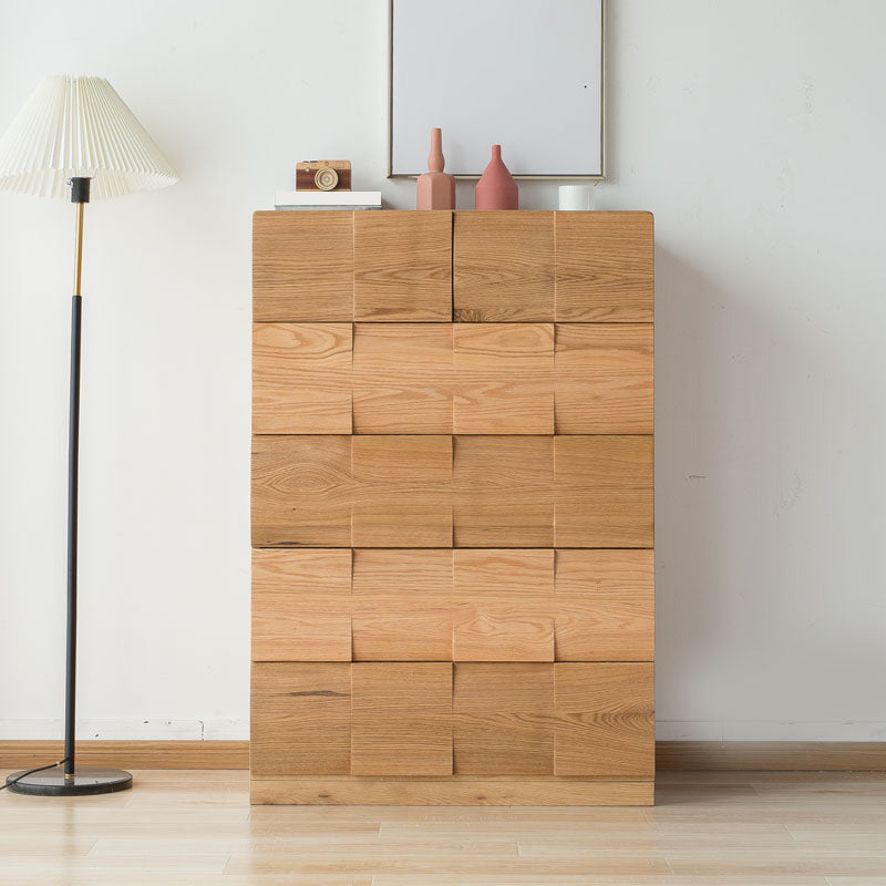 6-Drawer Solid Wood Accent Chest 49.2-In Tall Storage Cabinet