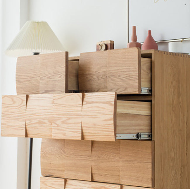 6-Drawer Solid Wood Accent Chest 49.2-In Tall Storage Cabinet