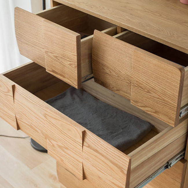 6-Drawer Solid Wood Accent Chest 49.2-In Tall Storage Cabinet