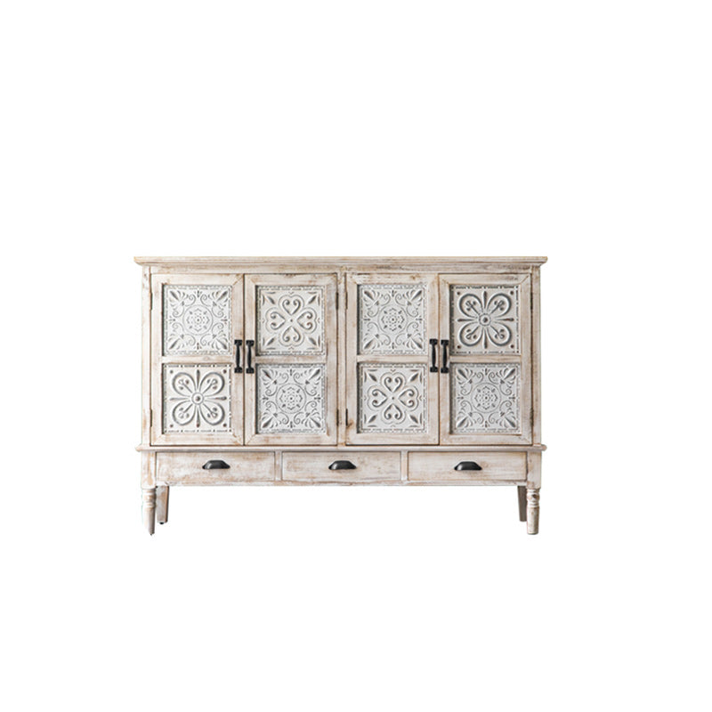 Industrial Stain Resistant Cabinet Distressed Wood Solid Wood Accent Cabinet