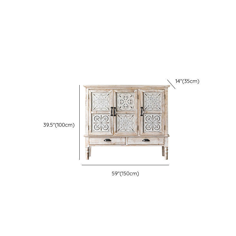 Industrial Stain Resistant Cabinet Distressed Wood Solid Wood Accent Cabinet
