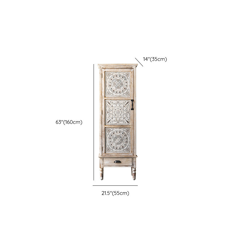 Industrial Stain Resistant Cabinet Distressed Wood Solid Wood Accent Cabinet