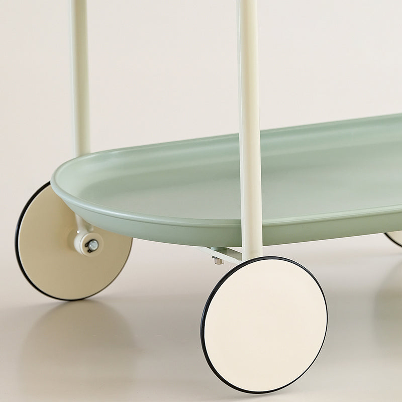 Contemporary Metal Side Table Oval Top Sofa Side Accent Table