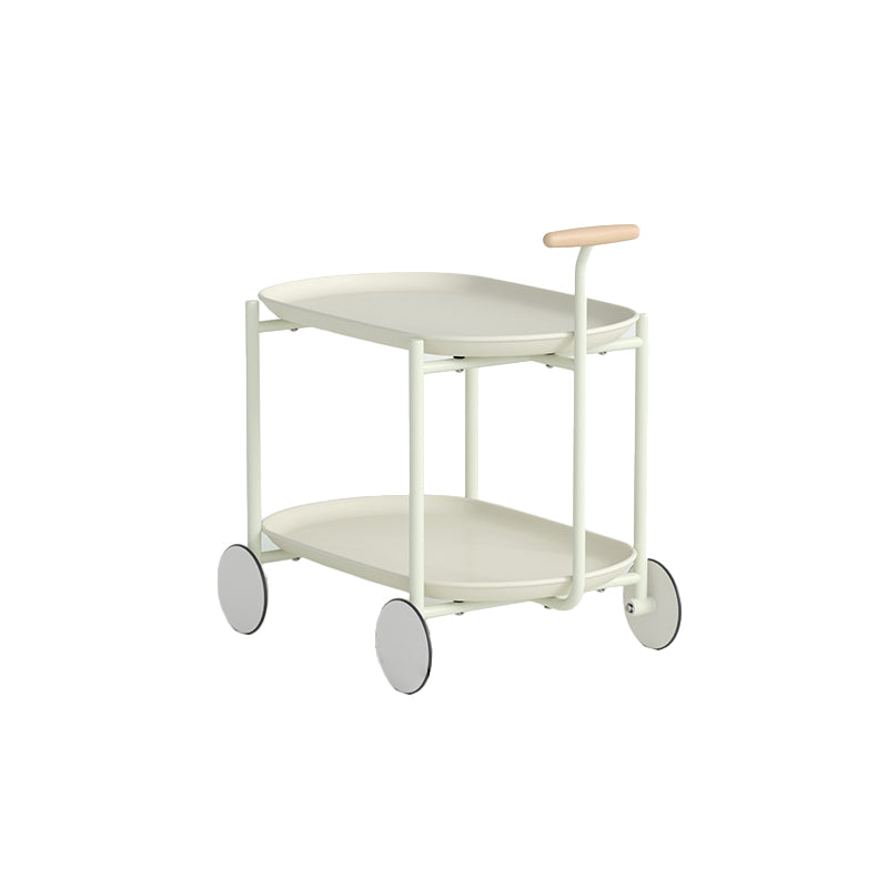 Contemporary Metal Side Table Oval Top Sofa Side Accent Table