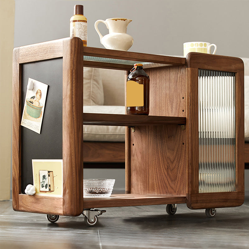 11.8" Wide Contemporary Side Table Solid Wooden Accent Side Table