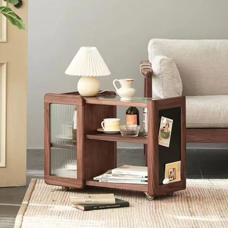 11.8" Wide Contemporary Side Table Solid Wooden Accent Side Table