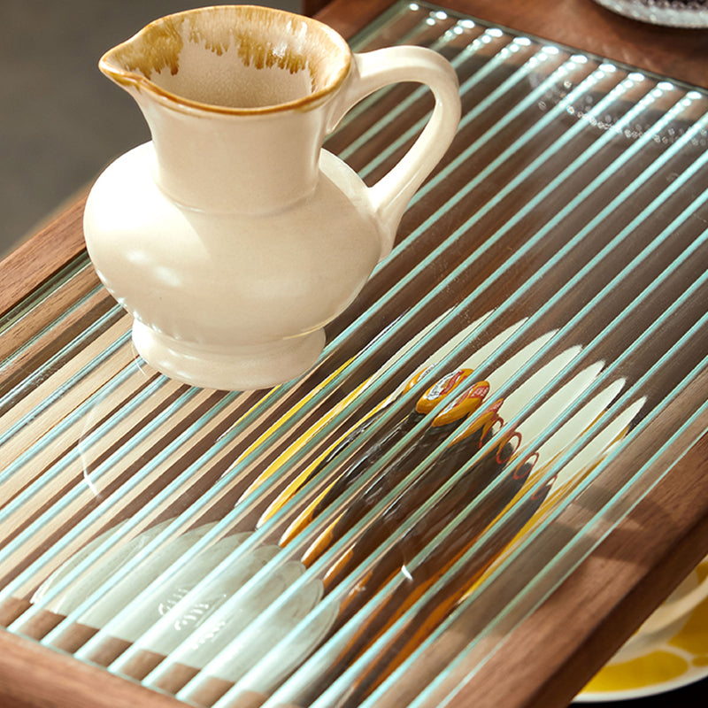 11.8" Wide Contemporary Side Table Solid Wooden Accent Side Table