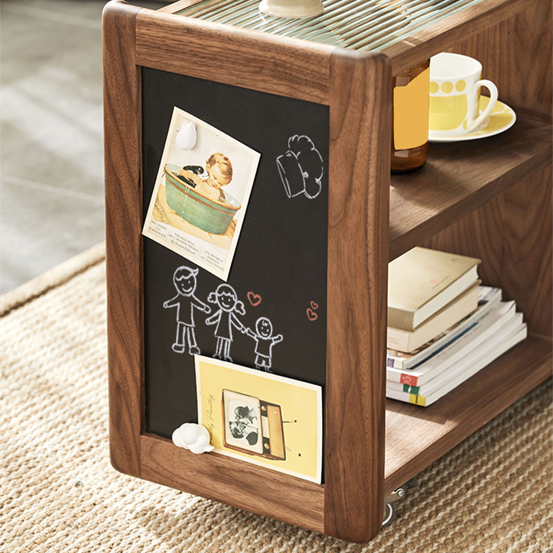 11.8" Wide Contemporary Side Table Solid Wooden Accent Side Table