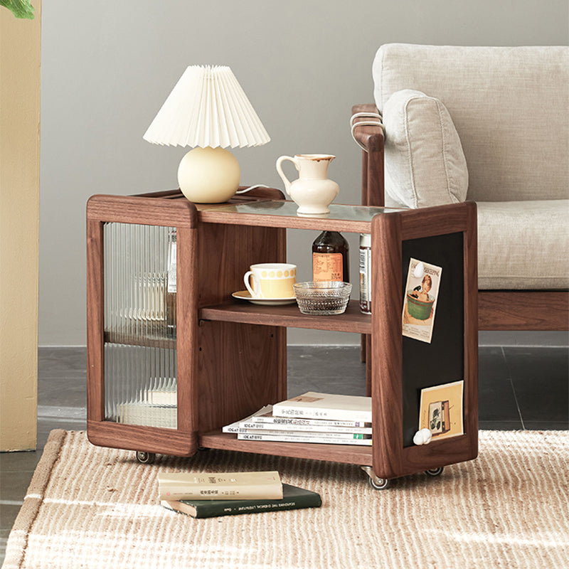 11.8" Wide Contemporary Side Table Solid Wooden Accent Side Table