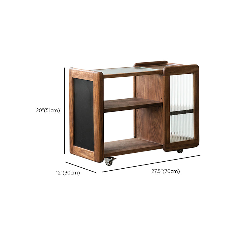 11.8" Wide Contemporary Side Table Solid Wooden Accent Side Table