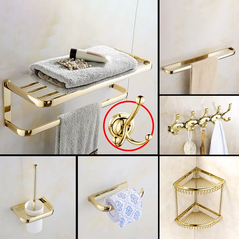 Chrome/Gold Bathroom Accessory Set Modern Metal Bathroom Hardware Set