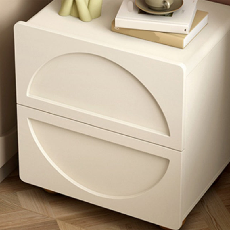 with Drawers Nursery Nightstand White Manufactured Wood Flat Top Neutral